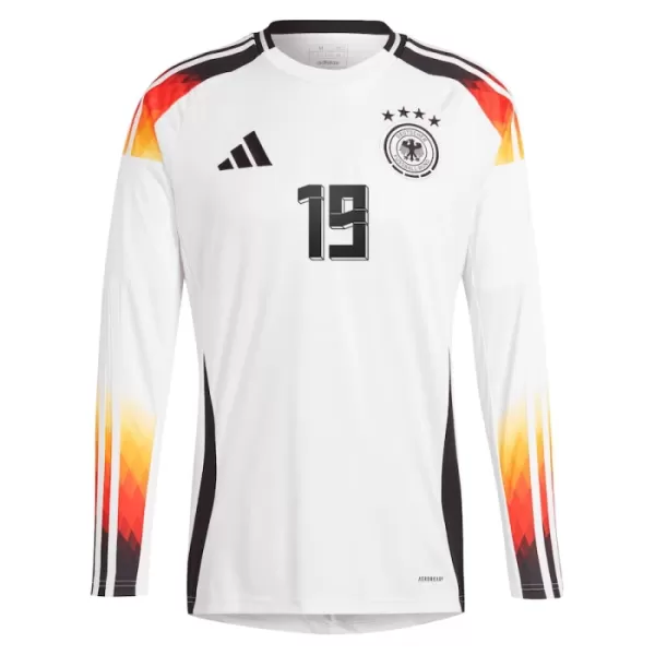 Deutschland Leroy Sane 19 Heimtrikot Euro 2024 Langarm für Herren