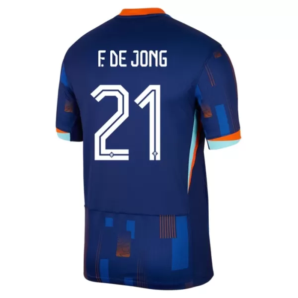 Niederlande Frenkie de Jong 21 Auswärtstrikot Euro 2024 für Herren