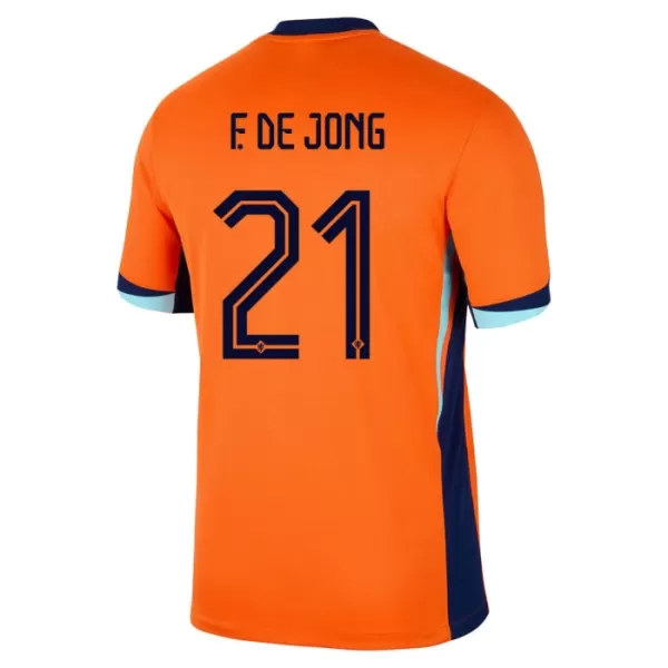 Niederlande Frenkie de Jong 21 Heimtrikot Euro 2024 für Herren