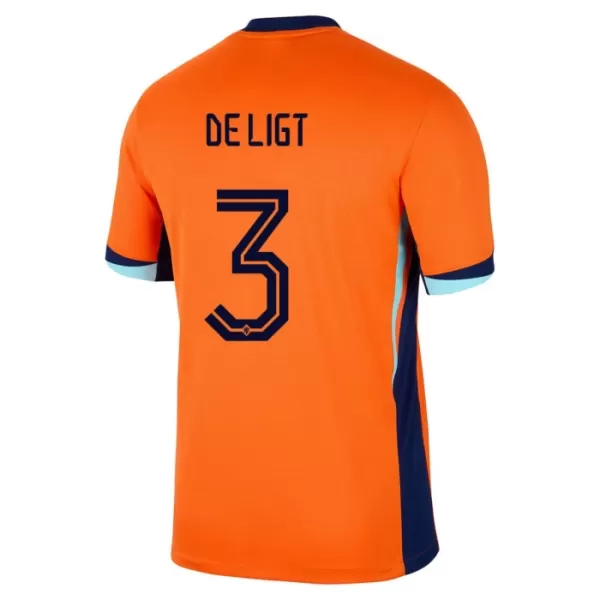 Niederlande Matthijs de Ligt 3 Heimtrikot Euro 2024 für Kinder