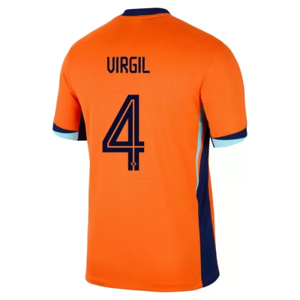 Niederlande Virgil van Dijk 4 Heimtrikot Euro 2024 für Herren