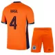 Niederlande Virgil van Dijk 4 Heimtrikot Euro 2024 für Kinder