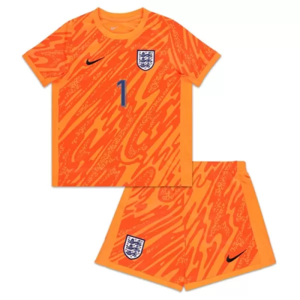 England Pickford 1 Torwart Trikot Euro 2024 für Kinder Orange