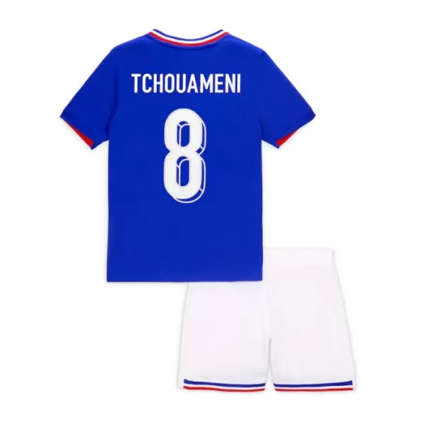 Frankreich Aurélien Tchouaméni 8 Heimtrikot Euro 2024 für Kinder