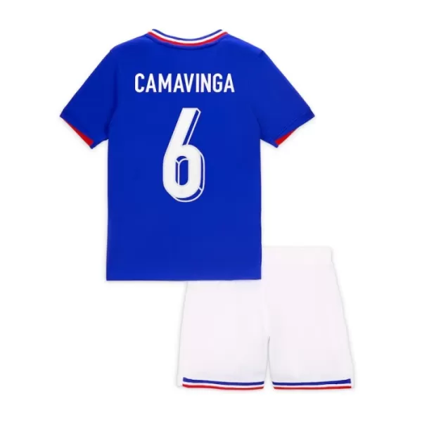 Frankreich Eduardo Camavinga 6 Heimtrikot Euro 2024 für Kinder