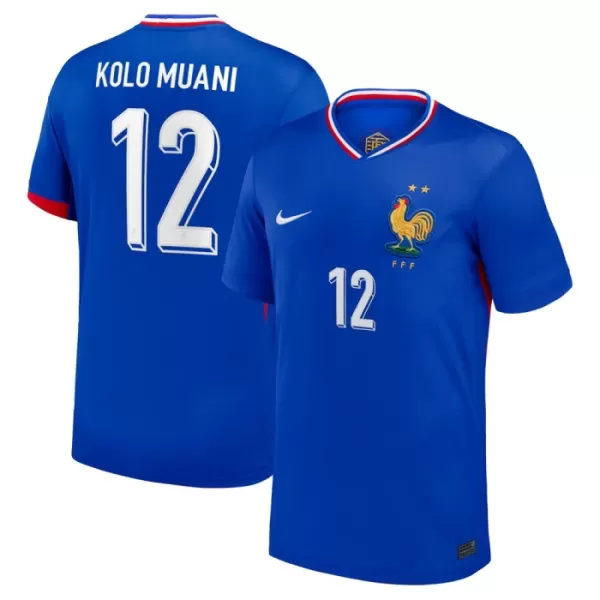 Frankreich Kolo Muani 12 Heimtrikot Euro 2024 für Herren