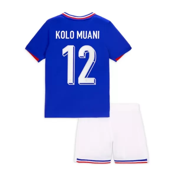 Frankreich Kolo Muani 12 Heimtrikot Euro 2024 für Kinder