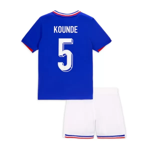 Frankreich Kounde 5 Heimtrikot Euro 2024 für Kinder