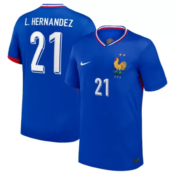 Frankreich L. Hernandez 21 Heimtrikot Euro 2024 für Herren