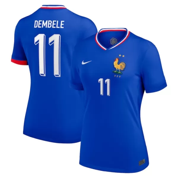 Frankreich Ousmane Dembélé 11 Heimtrikot Euro 2024 für Damen