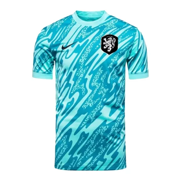 Niederlande Torwart Trikot Euro 2024 für Herren Blau