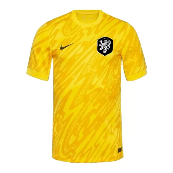 Niederlande Torwart Trikot Euro 2024 für Herren Gelb