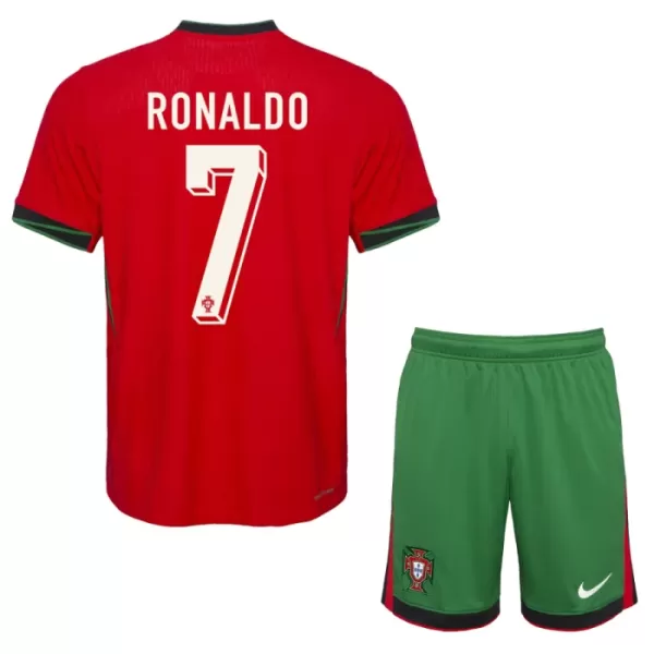 Portugal Cristiano Ronaldo 7 Heimtrikot Euro 2024 für Kinder