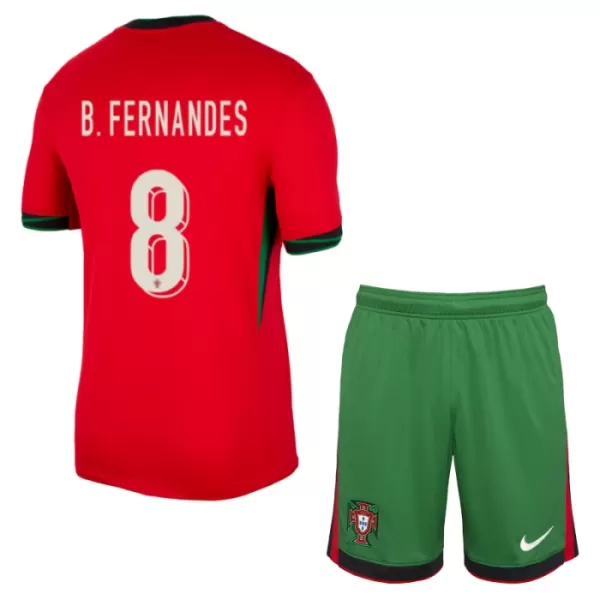 Portugal Bruno Fernandes 8 Heimtrikot Euro 2024 für Kinder