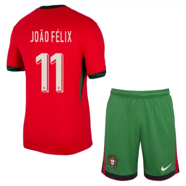 Portugal João Félix 11 Heimtrikot Euro 2024 für Kinder