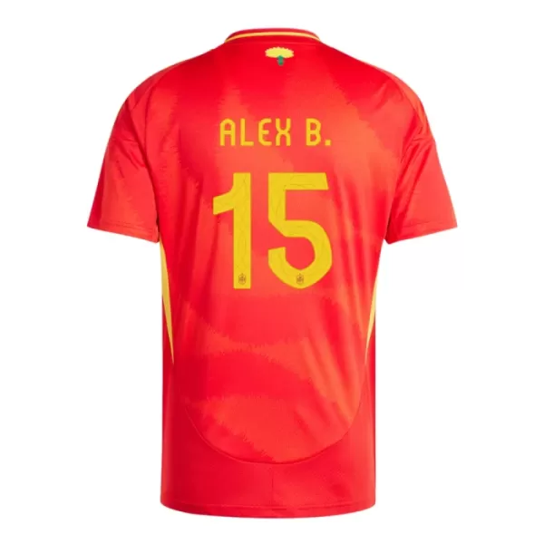 Spanien Alex Baena 15 Heimtrikot Euro 2024 für Herren