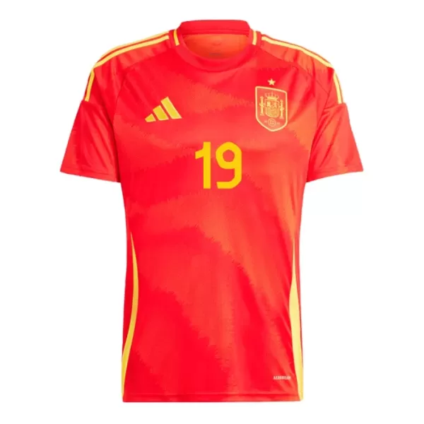 Spanien Lamine Yamal 19 Heimtrikot Euro 2024 für Herren