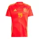 Spanien Lamine Yamal 19 Heimtrikot Euro 2024 für Herren