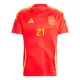 Spanien Mikel Oyarzabal 21 Heimtrikot Euro 2024 für Herren