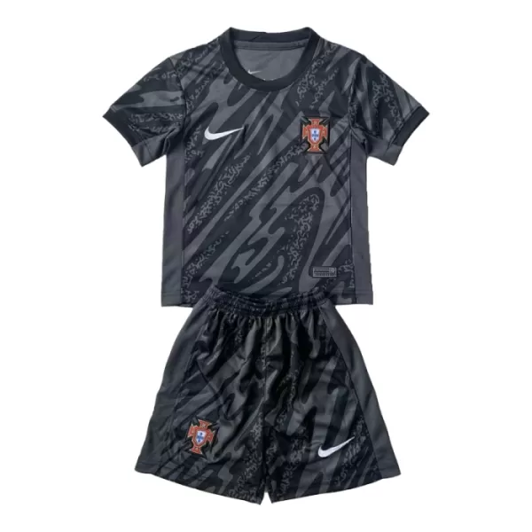 Portugal Torwart Trikot Euro 2024 für Kinder Schwarz