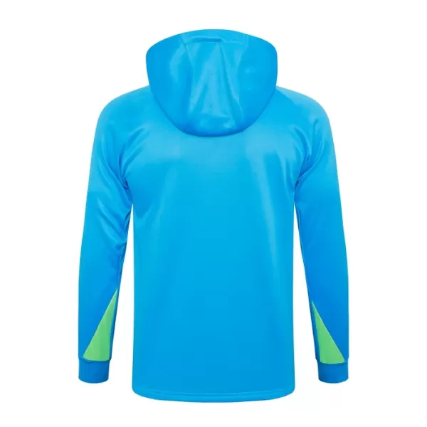 Brasilien Trainingspullover-Kit mit Kapuzenpullover 24/25 für Herren Blau