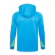 Brasilien Trainingspullover-Kit mit Kapuzenpullover 24/25 für Kinder Blau