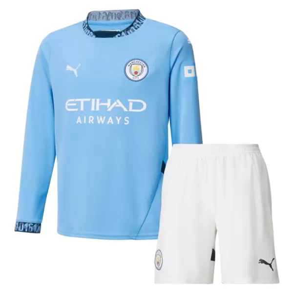 Manchester City Heimtrikot 24/25 Langarm für Kinder