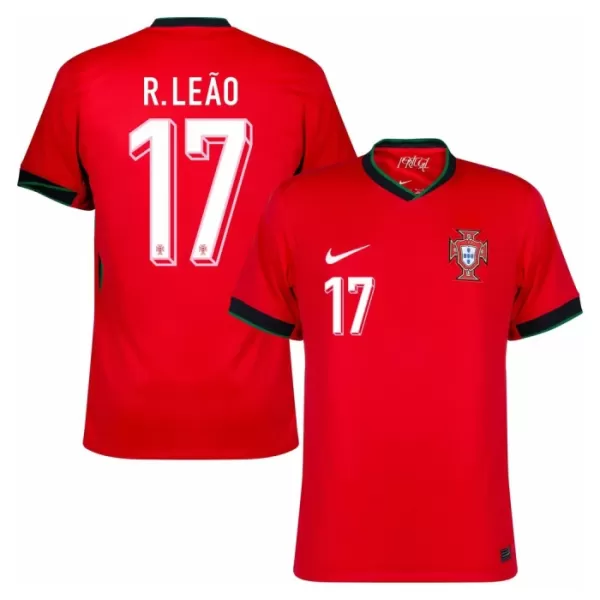 Portugal Rafael Leão 17 Heimtrikot Euro 2024 für Herren