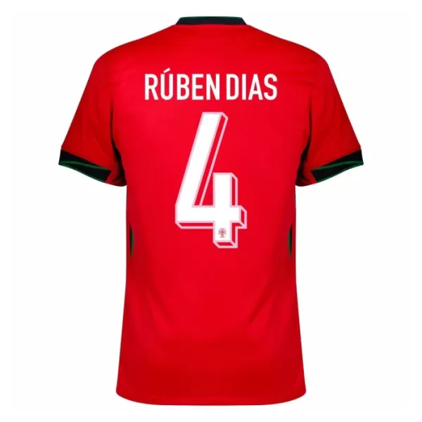 Portugal Rúben Dias 4 Heimtrikot Euro 2024 für Herren