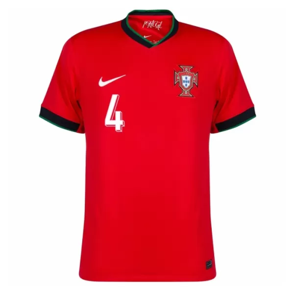 Portugal Rúben Dias 4 Heimtrikot Euro 2024 für Herren