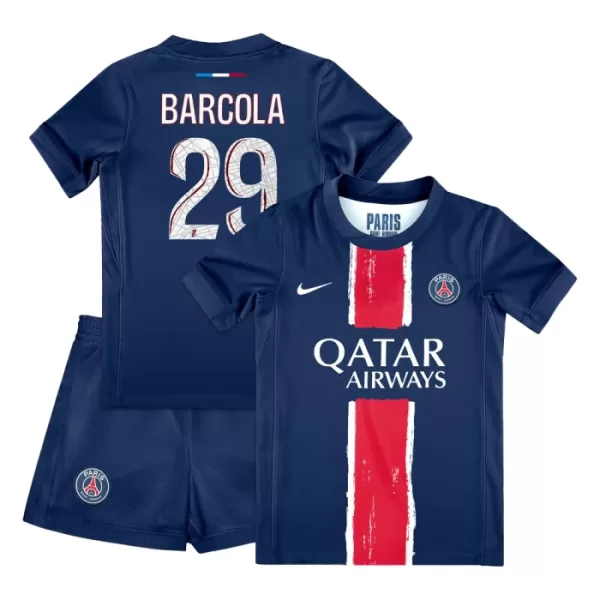 Paris Saint-Germain Bradley Barcola 29 Heimtrikot 24/25 für Kinder