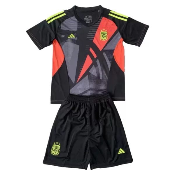 Argentinien Torwart Heimtrikot 2024 für Kinder Schwarz