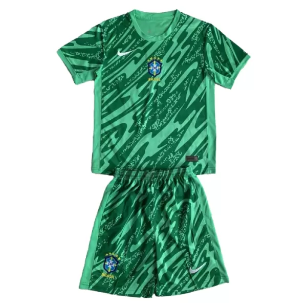 Brasilien Torwart Trikot 2024 für Kinder Grün