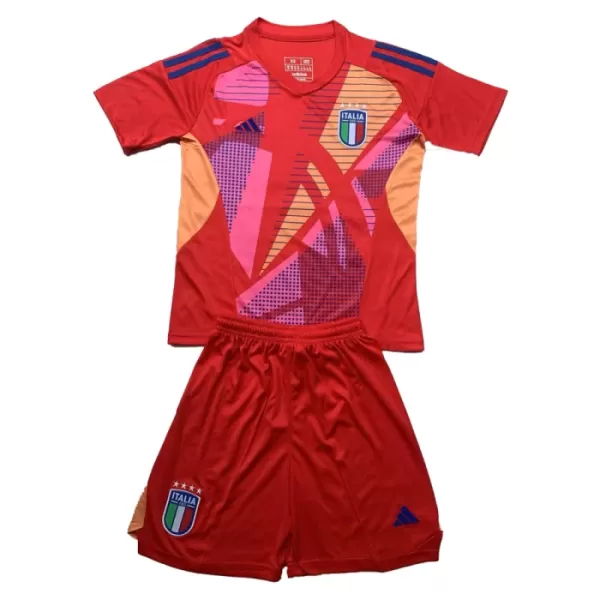 Italien Torwart Trikot Euro 2024 für Kinder Rot