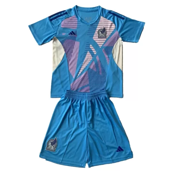 Mexiko Torwart Trikot 2024 für Kinder Blau