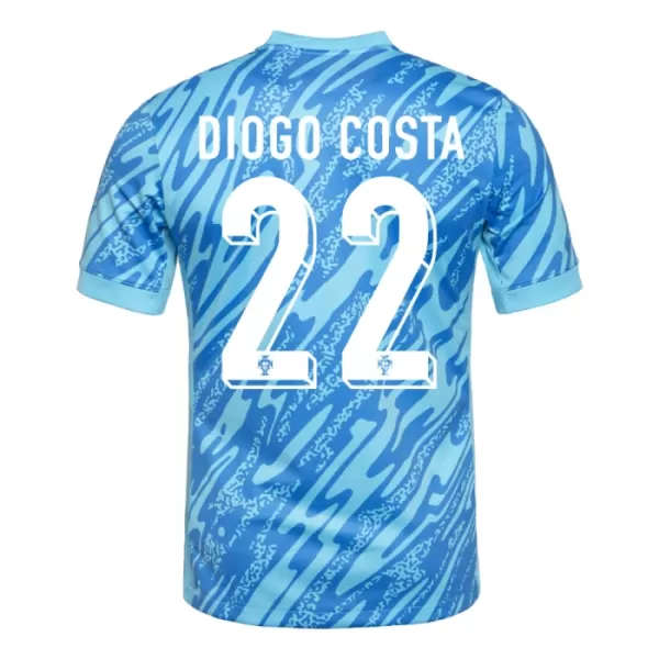 Portugal Diogo Costa 22 Torwart Trikot Euro 2024 für Herren Blau