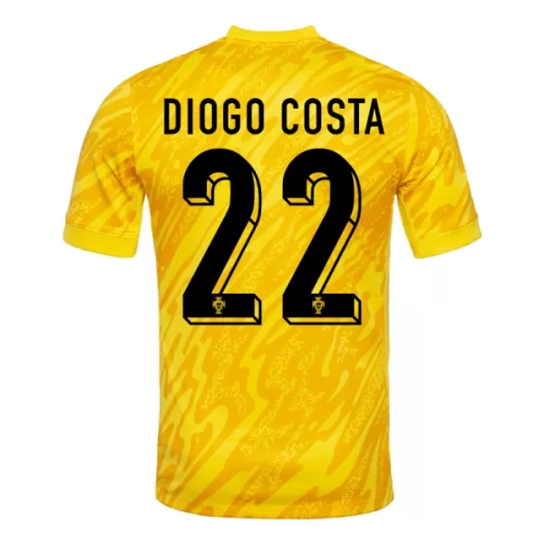 Portugal Diogo Costa 22 Torwart Trikot Euro 2024 für Herren Gelb