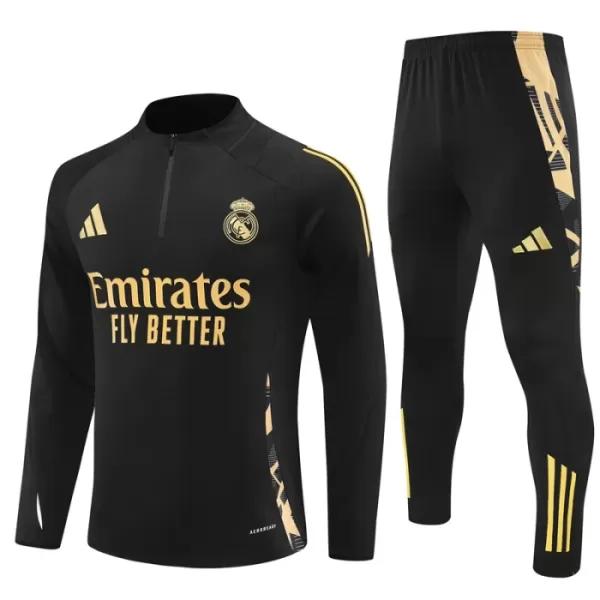 Real Madrid Trainingspullover-Set 24/25 für Herren Schwarz