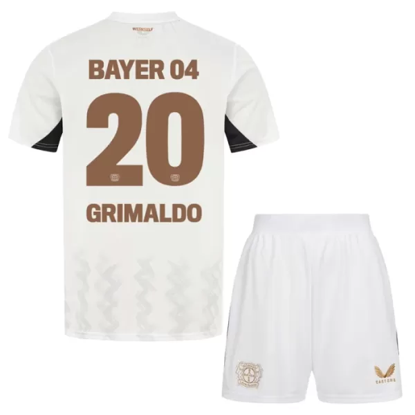 Bayer 04 Leverkusen Alejandro Grimaldo 20 Auswärtstrikot 24/25 für Kinder