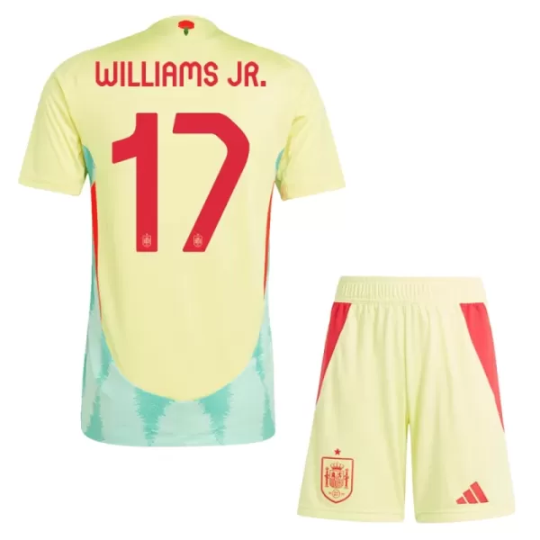 Spanien Williams JR 17 Auswärtstrikot Euro 2024 für Kinder