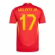 Spanien Williams JR 17 Heimtrikot Euro 2024 für Herren