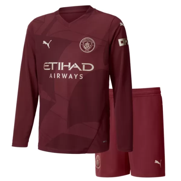 Manchester City Ausweichtrikot 24/25 Langarm für Kinder