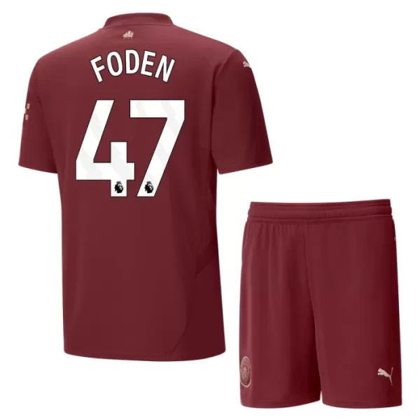 Manchester City Phil Foden 47 Ausweichtrikot 24/25 für Kinder