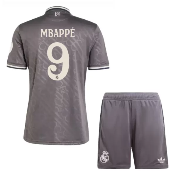 Real Madrid Kylian Mbappé 9 Ausweichtrikot 24/25 für Kinder