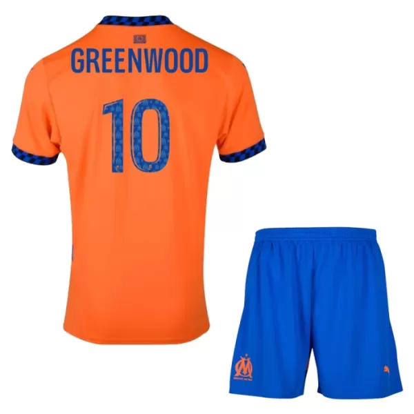 Olympique de Marseille Greenwood 10 Ausweichtrikot 24/25 für Kinder