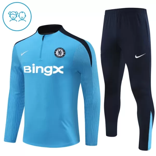 Chelsea Trainingspullover-Set 24/25 für Kinder Blau