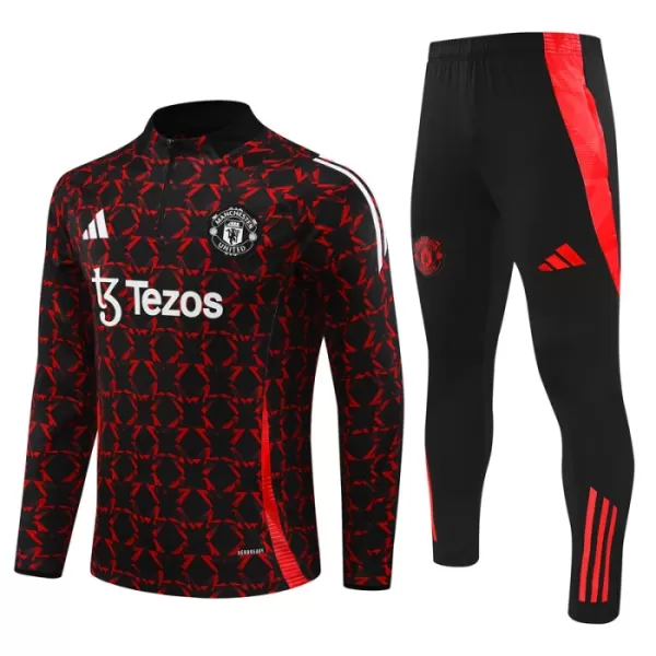 Manchester United Trainingspullover-Set 24/25 für Herren Schwarz