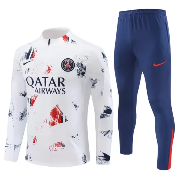 Paris Saint-Germain Trainingspullover-Set 24/25 für Herren Weiß