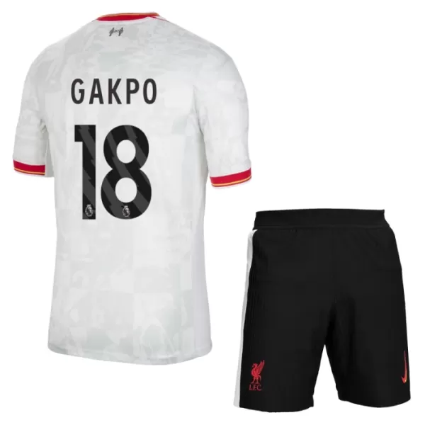 Liverpool Cody Gakpo 18 Ausweichtrikot 24/25 für Kinder