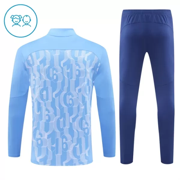 Manchester City Trainingspullover-Set 24/25 für Kinder Blau